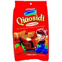 Вафли QIAOSIDI со вкусом клубники, 236 гр