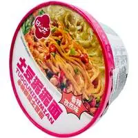 Макаронные изделия, лапша с картофельным пюре быстрого приготовления Tian xiao hua, пряно-острый вкус с зирой, 116г.