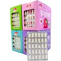Молочная карамель LUXIING,  бокс 500г (25г*20) голубика, таро, клубника, арбуз