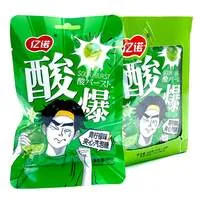 Кислые леденцы Yinuo Sour Burst с шипучкой внутри со вкусом лайма оптом со склада Уссурийск