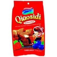 Вафли QIAOSIDI со вкусом клубники, 236 гр оптом со склада Уссурийск