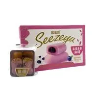 Рисовое пирожное Мотти SEEZEYU с начинкой со вкусом черники, бокс 160г(4*40г) оптом со склада Уссурийск