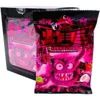 Конфета карамель SHUNLONG SOUR CANDY с кислым вкусом клубники, бокс 440г (22г*20шт) оптом со склада Уссурийск