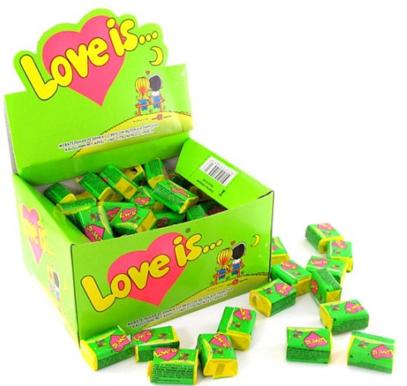 Жев. рез. "Love is" яблоко-лимон 4,2гр (1 блок*100шт)