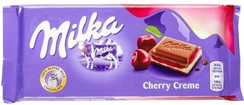 Милка Шоколадная плитка Вишнёвый крем 100гр (22) оптом