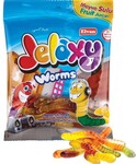 мармелад жеват. Jelaxy Червячки с фруктовым соком 80гр (12)