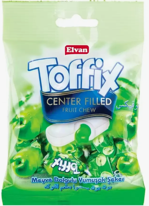 Жев. конфета TOFFIX яблоко 80 грм. (24)