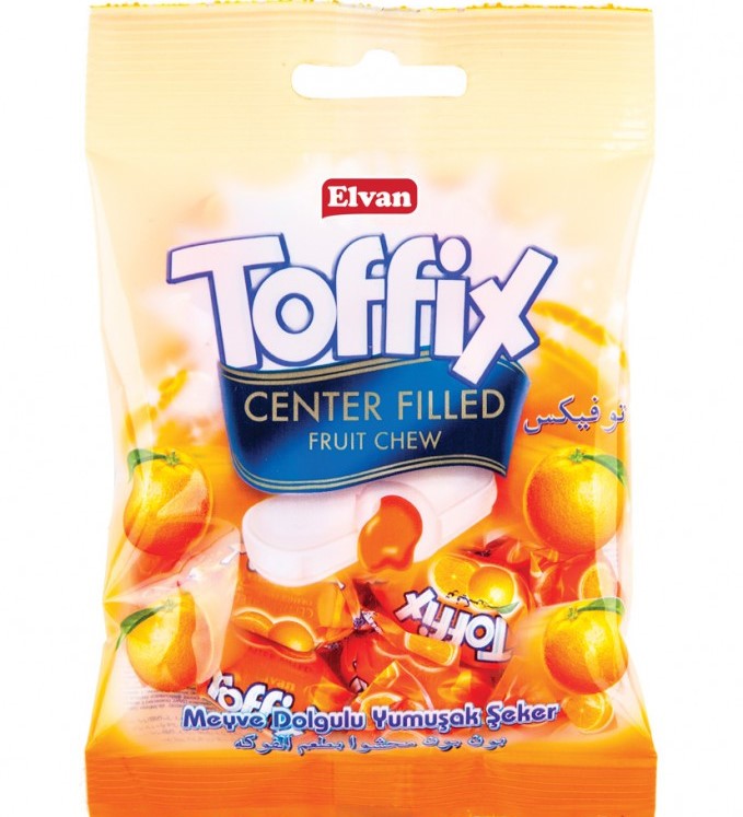 Жев. конфета TOFFIX апельсин 80 грм. (24)