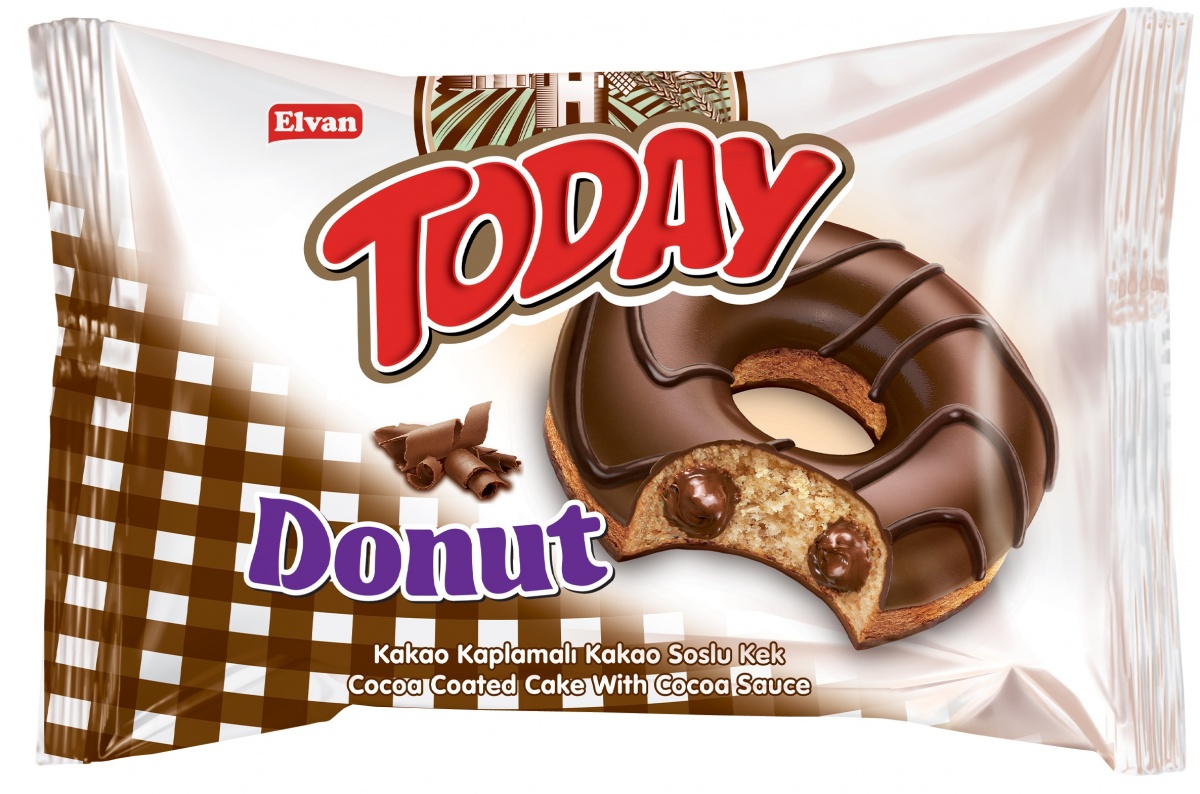 Пончик Today Donat в глазури с какао начинкой 40гр (24*6)