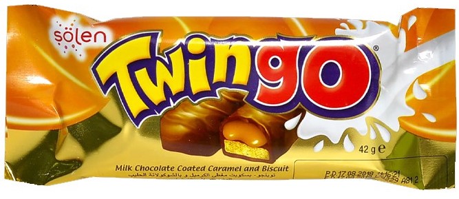 Батончик TWINGO покр. мол. шок. и карамелью 42гр (24) оптом