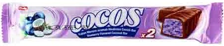 Батончик в молочном шоколаде черника Cocos Bar 48гр (24) оптом