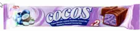Батончик в молочном шоколаде черника Cocos Bar 48гр (24) оптом