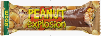 Батончик шок. Peanut Explosion с арахисом, карамелью и нугой 52гр (24) оптом