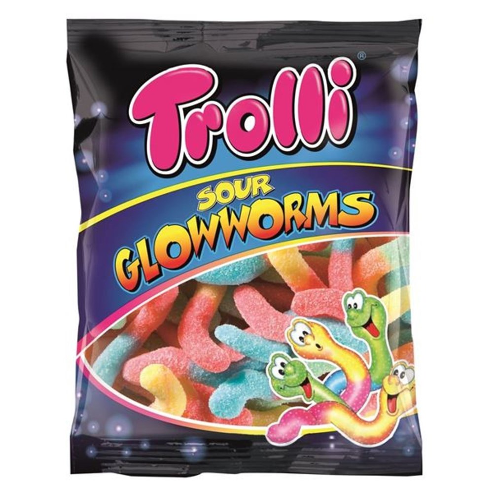 Мармелад жевательный Trolli Неоновые червячки 100гр (12) оптом