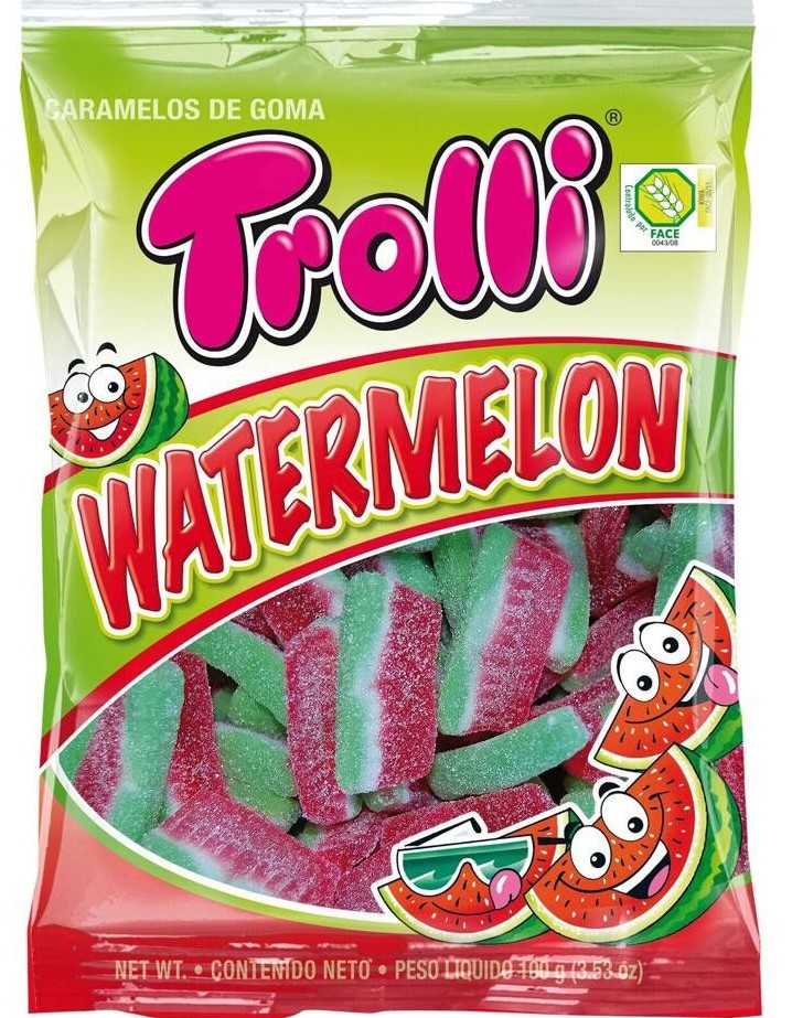 Мармелад жевательный Trolli Арбуз 100гр (12) оптом