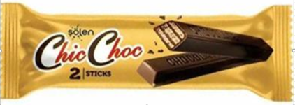 Вафли Chic Choc с шоколадной начинкой покрытые шоколадной глазурью 17гр (24) оптом