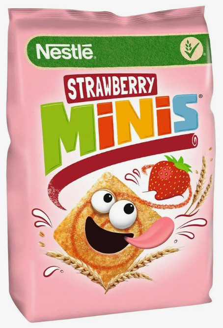 Готовый завтрак Nestle Cini Minis Клубника 250гр (16) оптом