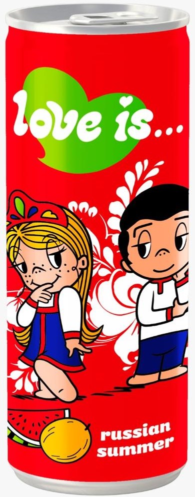 Газ. напиток LOVE IS...  арбуз и дыня 0,25л ж/б (12) оптом