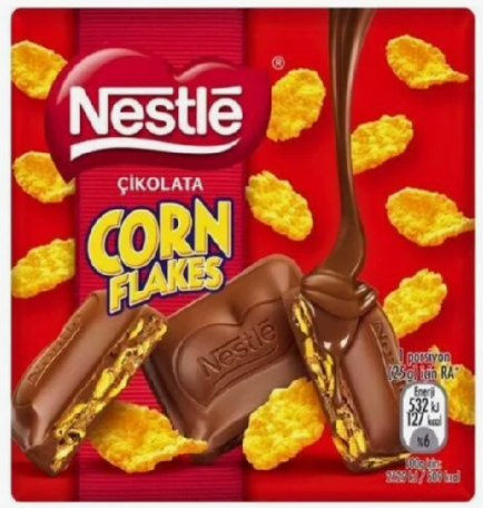 Нестле шоколадная плитка "Corn Flakes" 60гр (6) оптом