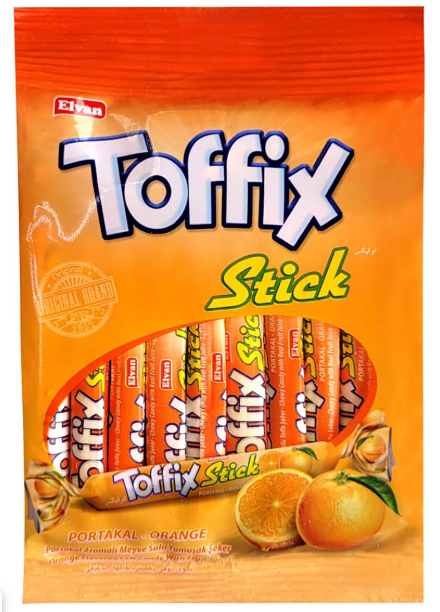 Жев. конфета TOFFIX Stick апельсин 70гр (15)