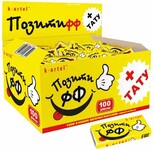 Жев. резинка "Позитифф" с татуировкой (100)