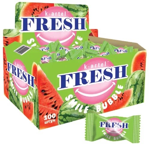 Жев. резинка "FRESH" со вкусом арбуза (100шт)