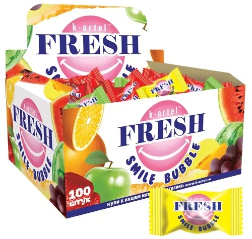 Жев. резинка "FRESH" ассорти вкусов (100шт)