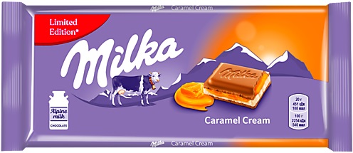Милка Шоколадная плитка 90гр Caramel  (23) оптом