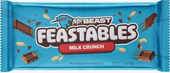 Шоколадная плитка Mr Beast Milk с воздушным рисом 60гр (10) оптом