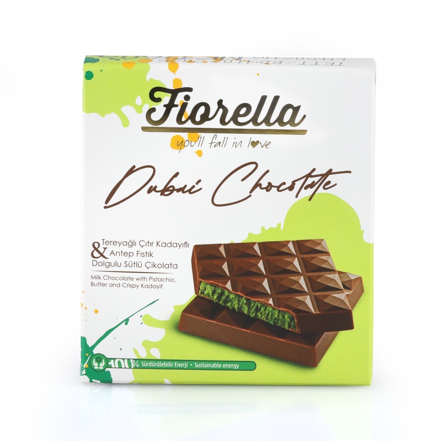 Шоколад дубайский FIORELLA с фисташковой начинкой 60г (12)