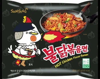 Лапша мега острая со вкусом курицы Samyang 140г. (5) оптом