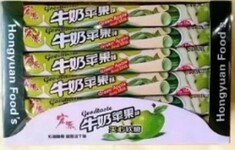 Жевательный мармелад  со вкусом молока и яблок Hongyuan 13г оптом
