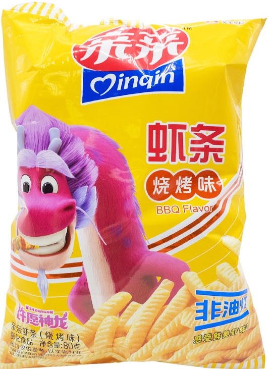 Крекеры со вкусом креветок и барбекю Qinqin 80г. оптом