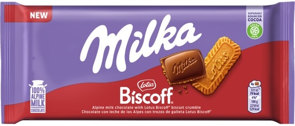 Милка Шоколадная плитка 90гр Biscoff Lotus (24)