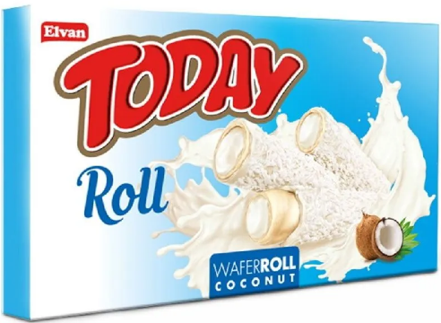 Трубочки ваф. Today ROLL с кокосовым кремом 18гр (24)