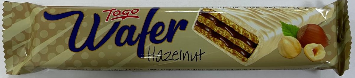 Вафли Wafer в белом шоколаде с ореховой начинкой 30гр (24*6) оптом