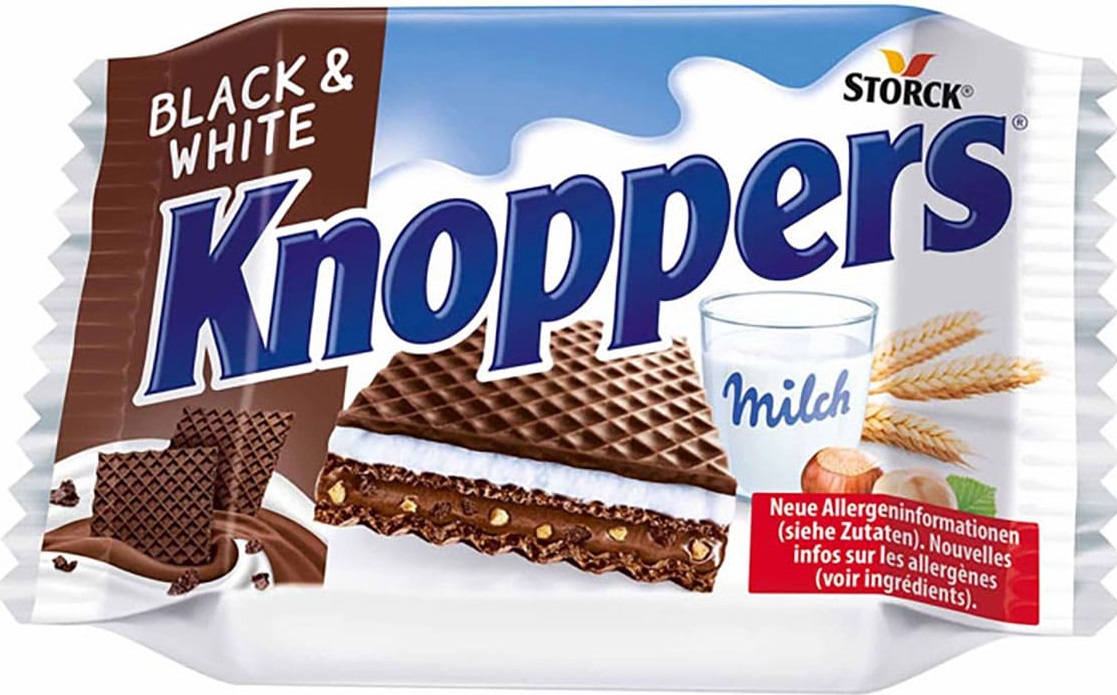 Вафельное Печенье Knoppers Black&White 25гр (24)