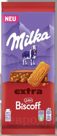 Милка Шоколадная плитка Extra Lotus Biscoff 190гр (15) оптом