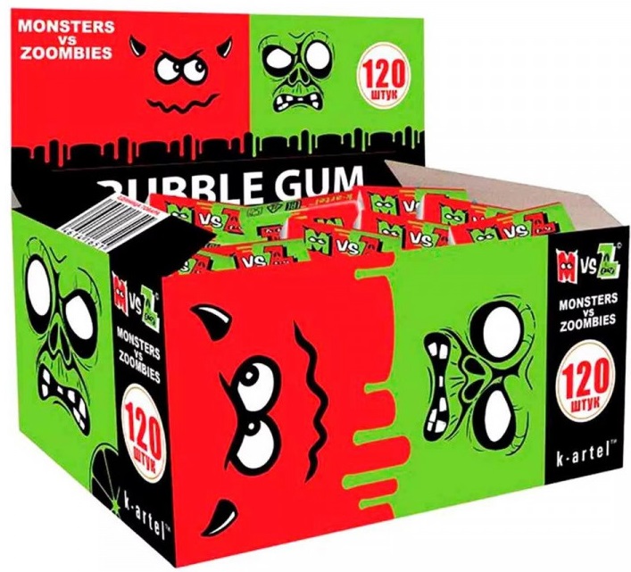 Жев. резинка "Monsters vs Zombies" (120) оптом