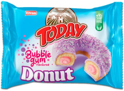 Пончик Today Donat в глазури начинка Бабл-гам 40гр (24*6)