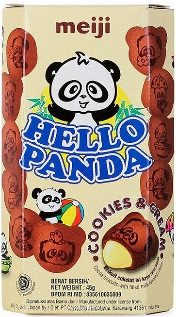 Печенье Meiji Hello Panda Cookies&Cream 42гр (10) оптом