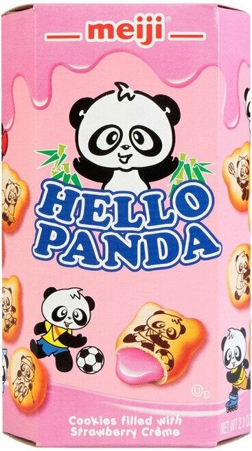 Печенье Meiji Hello Panda с клубничной начинкой 42гр (10) оптом