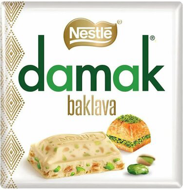 Нестле шоколадная плитка Damak Baklava белый шоколад 60гр (6) оптом