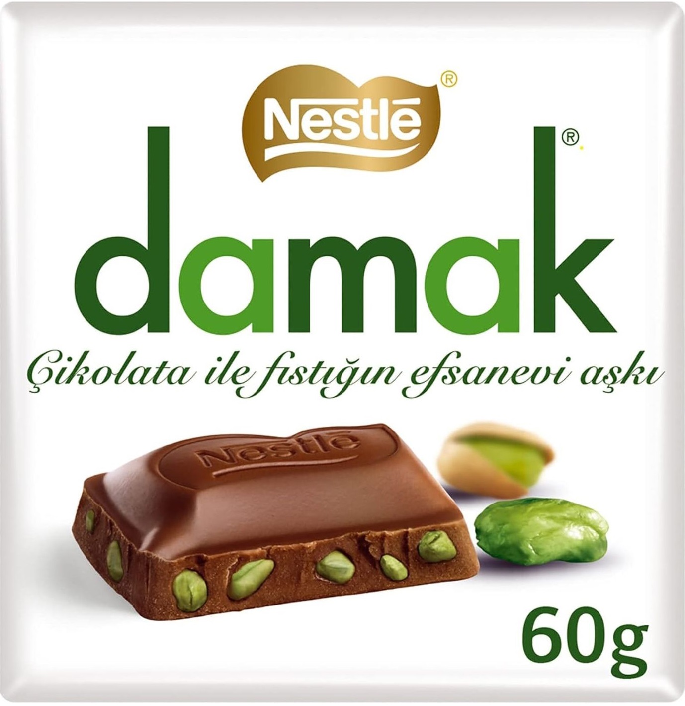 Нестле шоколадная плитка Damak шоколадная плитка с фисташкой 60гр (6)