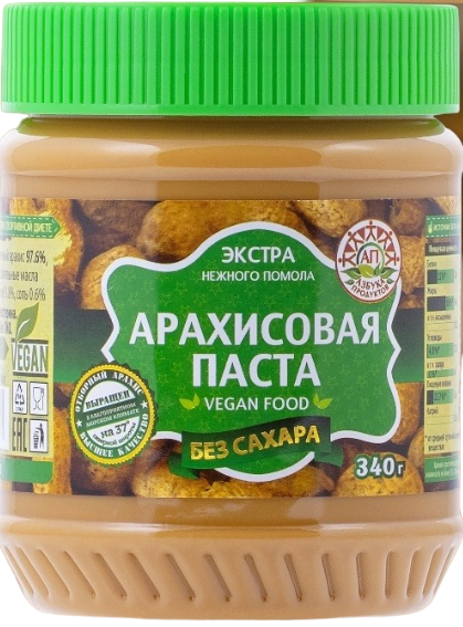 Арахисовая паста без сахара 340гр (12)