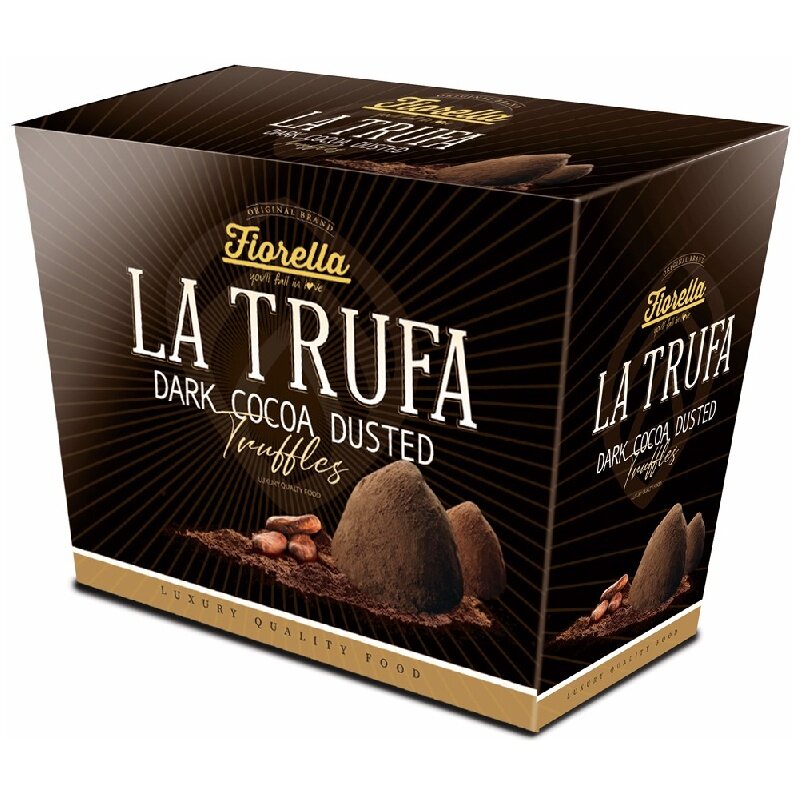 Fiorella LA Truffa Dark - Конфеты трюфели в какао-обсыпке (темный шоколад) 180г (1х18)