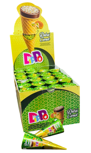 Dippo Dubai Cornet - Вафельный  рожок с фисташковым кремом 20г (24х6)