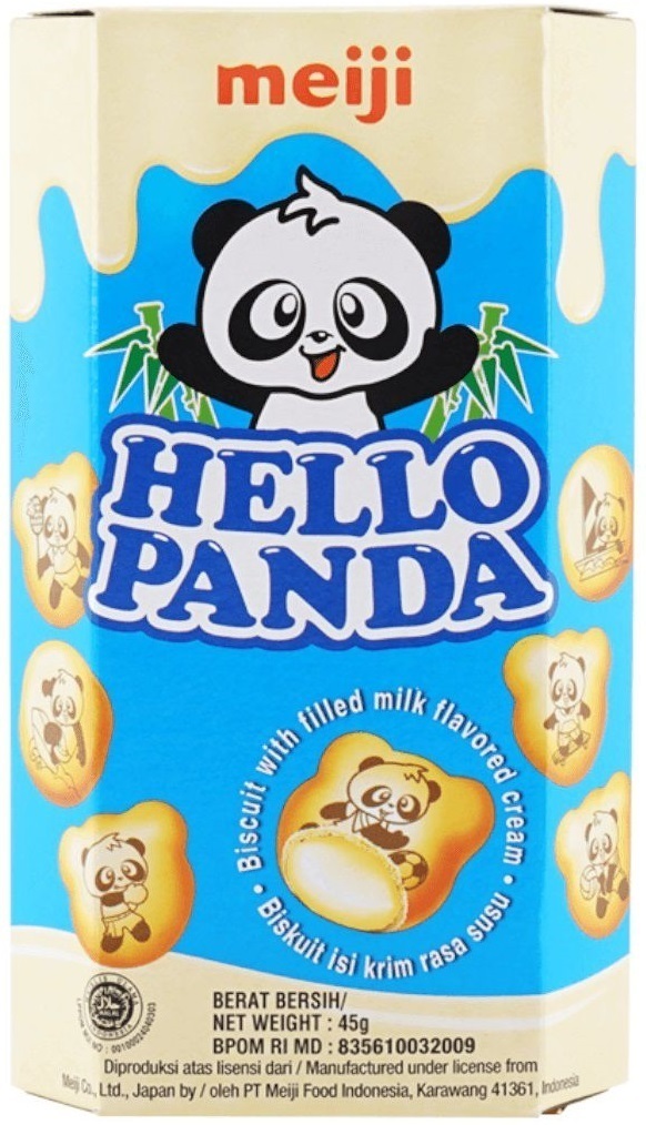 Печенье Meiji Hello Panda ванильным кремом 42гр (10)*8 оптом