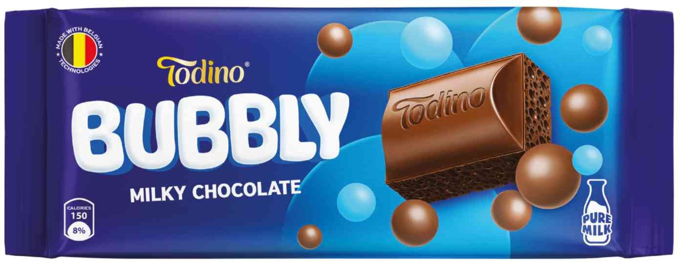 BUBBLY" COMPOUND молочный пористый шоколад 90г (20X5) Todino оптом