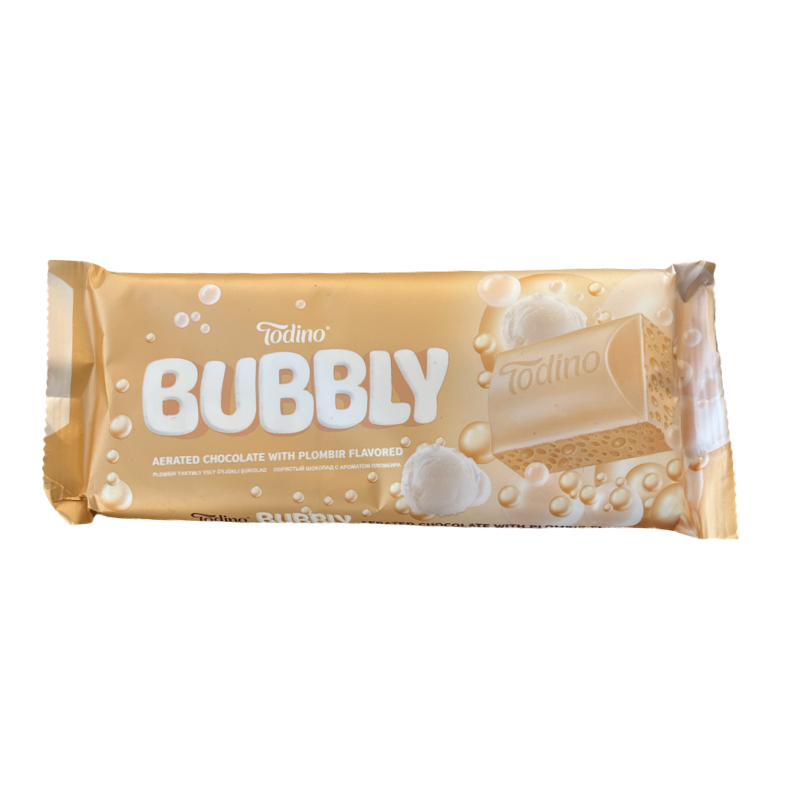 Todino BUBBLY Шоколад пористый пломбир 90г (20X5)